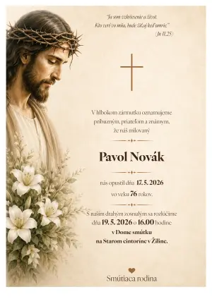 Smútočné oznámenie 27 - pohrebné služby LAuK