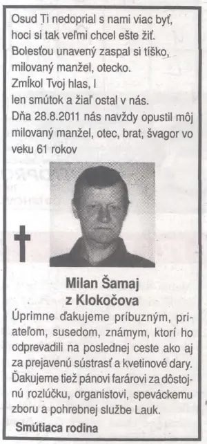 Poďakovanie 320 - pohrebné služby LAuK