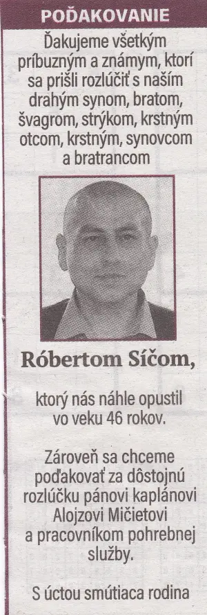 Poďakovanie 241 - pohrebné služby LAuK