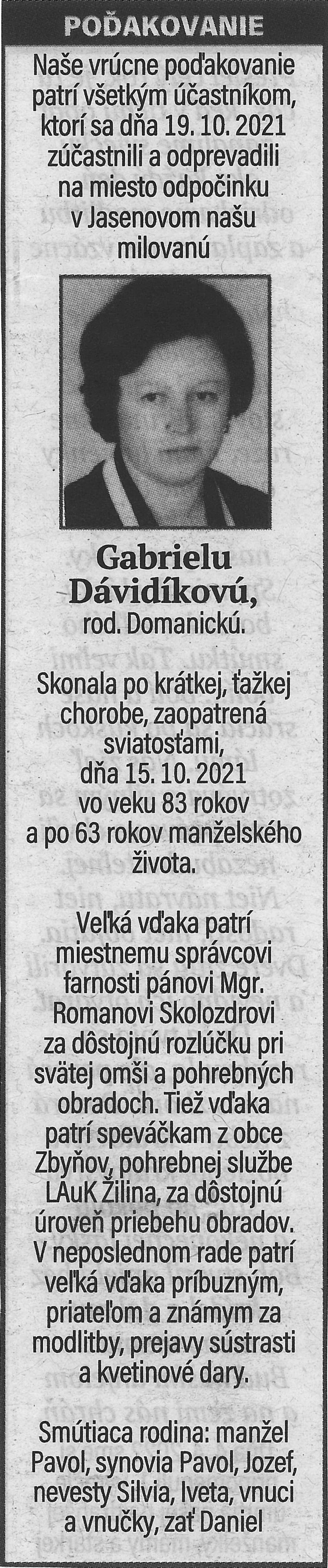 Poďakovanie 117 - pohrebné služby LAuK